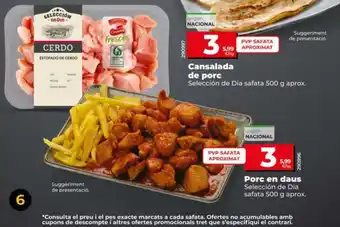 Dia SELECCIÓN DE DIA Porc en daus oferta