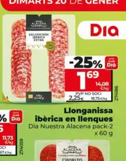 Dia DIA NUESTRA ALACENA Llonganissa ibèrica en llenques oferta
