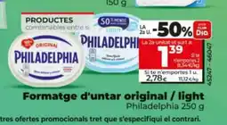 Dia PHILADELPHIA Formatge d'untar original / light oferta