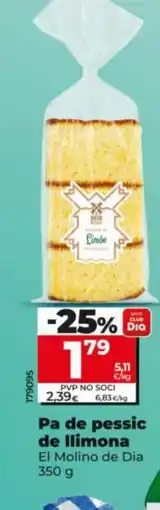 Dia EL MOLINO DE DIA Pa de pessic de llimona oferta