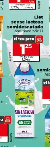 Dia ASTURIANA Llet sense lactosa semidesnatada oferta
