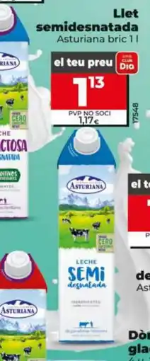 Dia ASTURIANA Llet semidesnatada oferta