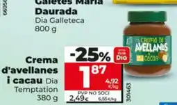 Dia DIA TEMPTATION Crema d'avellanes i cacau oferta
