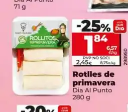 Dia DIA AL PUNTO Rotlles de primavera oferta