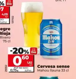 Dia MAHOU Cervesa sense oferta