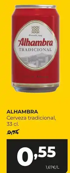 Alimerka Alhambra - cerveza tradicional oferta