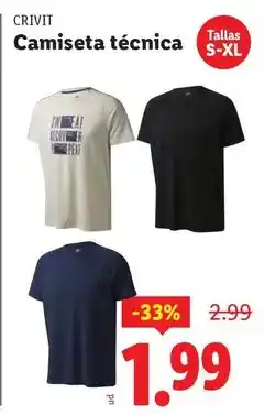 Ocine Crivit - camiseta técnica oferta