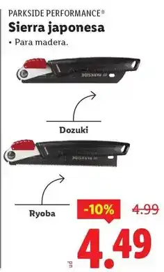 Ocine Parkside performance - sierra japonesa oferta