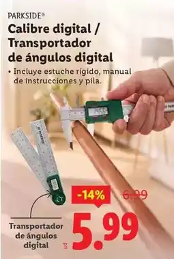 Ocine Parkside - calibre digital/transportador de ángulos digital oferta