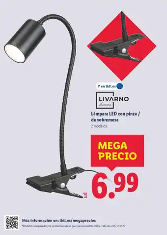 Lámpara LED con pinza / de sobremesa