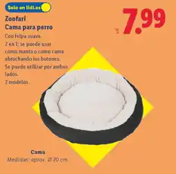 Lidl ZOOFARI Cama para perro oferta
