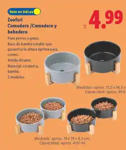 Lidl ZOOFARI Comedero /Comedero y bebedero oferta
