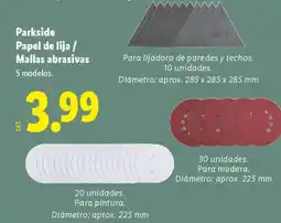 Lidl PARKSIDE Papel de lija / Mallas abrasivas oferta