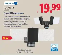 Lidl Foco LED con sensor oferta