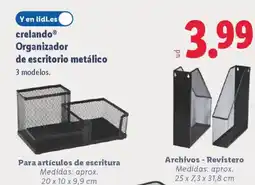 Lidl CRELANDO Organizador de escritorio metálico oferta
