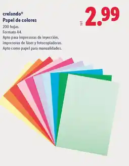 Lidl CRELANDO Papel de colores oferta