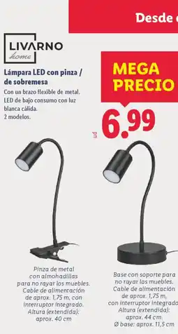 Lidl Lámpara LED con pinza / de sobremesa oferta