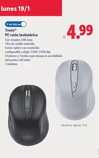 TRONIC PC ratón inalámbrico