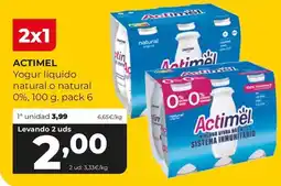 Alimerka Actimel - yogur liquido natural o natural 0% oferta
