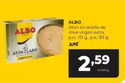 Alimerka Albo - atún en aceite de oliva virgen extra oferta