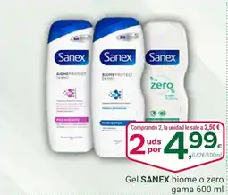 Supermercados Dani SANEX Gel biome o zero gama oferta