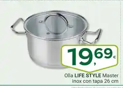 Supermercados Dani LIFE STYLE Olla Master inox con tapa oferta