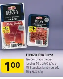 Coviran ELPOZO 1954 Duroc Jamón curado medias lonchas o Mini taquitos jamón curado oferta