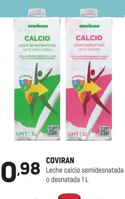 Coviran COVIRAN Leche calcio semidesnatada o desnatada oferta