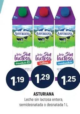 Coviran ASTURIANA Leche sin lactosa entera, semidesnatada o desnatada oferta