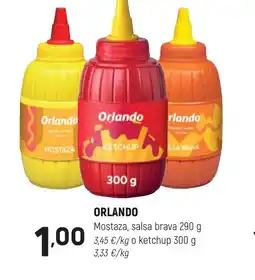 Coviran ORLANDO Mostaza, salsa brava o ketchup oferta