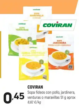 Coviran COVİRAN Sopa fideos con pollo, jardinera, verduras o maravillas oferta