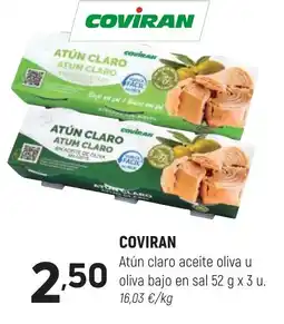 Coviran COVİRAN Atún claro aceite oliva u oliva bajo en sal oferta