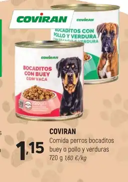 Coviran COVIRAN Comida perros bocaditos buey o pollo y verduras oferta