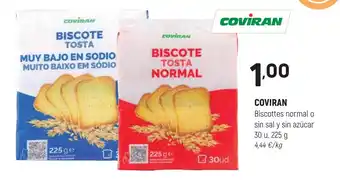 COVIRAN Biscottes normal o sin sal y sin azúcar