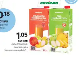Coviran COVİRAN Zumo melocotón-manzana-uva o piña-manzana-uva brik oferta