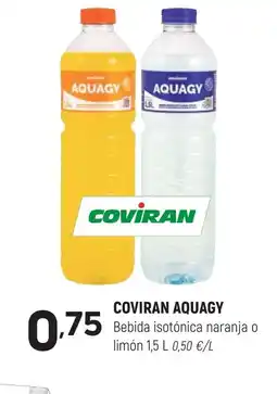 Coviran COVIRAN AQUAGY Bebida isotónica naranja o limón oferta