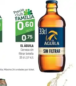 Coviran EL ÁGUILA Cerveza sin filtrar botella oferta