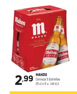 Coviran MAHOU Cerveza 5 Estrellas oferta
