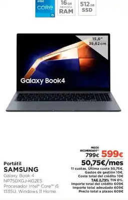 El Corte Inglés SAMSUNG Portátil oferta