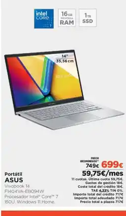 El Corte Inglés ASUS Portátil oferta