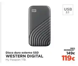 El Corte Inglés WESTERN DIGITAL Disco duro externo SSD oferta