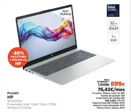El Corte Inglés HP Portátil oferta