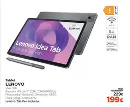 El Corte Inglés LENOVO Tablet oferta