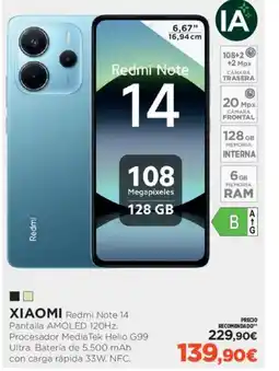 El Corte Inglés XIAOMI Redmi Note 14 oferta