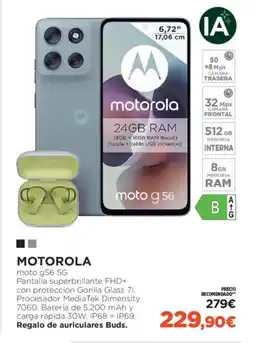 El Corte Inglés MOTOROLA moto g 56 oferta