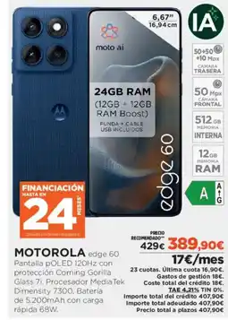 El Corte Inglés MOTOROLA edge 60 oferta