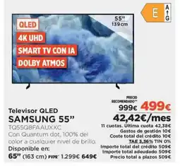 El Corte Inglés SAMSUNG 55" Televisor QLED oferta