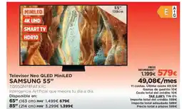El Corte Inglés SAMSUNG 55" Televisor Neo QLED MiniLED oferta