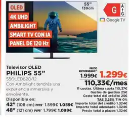 El Corte Inglés PHILIPS 55" Televisor OLED oferta