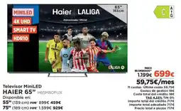 El Corte Inglés HAIER 65" Televisor MiniLED oferta